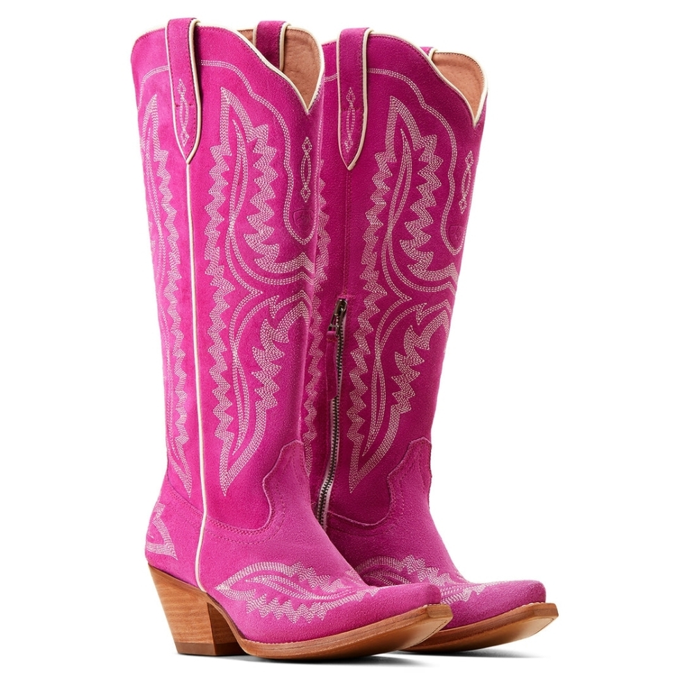 SOLDOUT Elsewhere Ariat - Women's Casanova Haute Pink Suede Boot Size - Picture 9 of 12